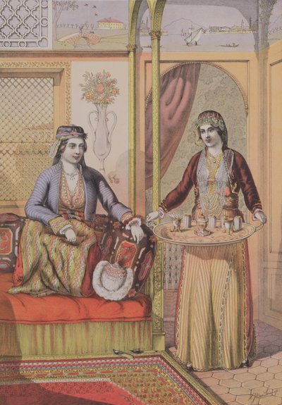 Signore armene a casa, inciso da Charles Parsons, 1862 da H.J. van Lennep