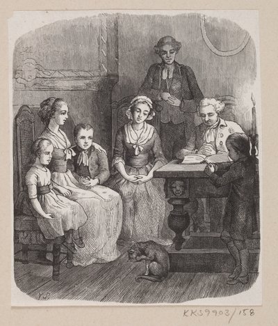 Illustrazione per "Alt paa sin rette Plads" in H.C. Andersen, "Fiabe e Storie", Volume 2 da H.P. Hansen