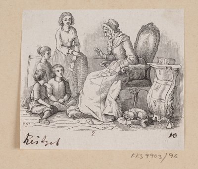 Illustrazione per "Nonna" in H.C. Andersen, "Fiabe e Storie", Volume 2 da H.P. Hansen