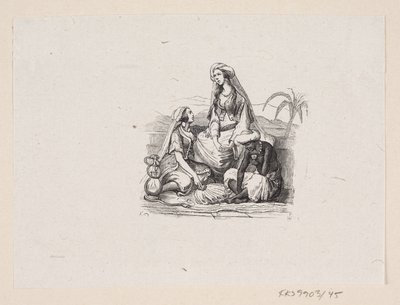 Illustrazione per "La valigia volante" in H.C. Andersen, "Fiabe e Storie", Volume 1 da H.P. Hansen