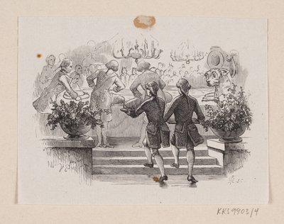 Illustrazione per "Fyrtøjet" in H.C. Andersen, "Fiabe e Storie", Volume 1 da H.P. Hansen