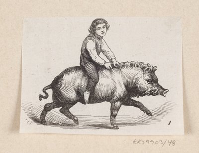 Illustrazione per "Il maiale di metallo" in H.C. Andersen, "Fiabe e storie", Volume 1 da H.P. Hansen