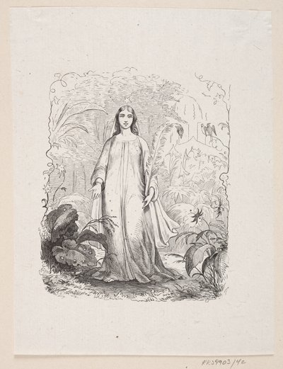 Illustrazione per "Il giardino del paradiso" in H.C. Andersen, "Fiabe e storie", Volume 1 da H.P. Hansen