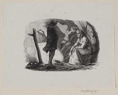 Illustrazione per "Il giardino del Paradiso" in H.C. Andersen, "Fiabe e storie", Volume 1 da H.P. Hansen