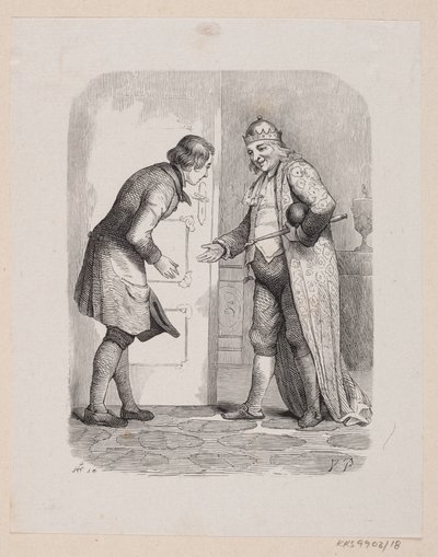 Illustrazione per "Il compagno di viaggio" in H.C. Andersen, "Fiabe e storie", Volume 1 da H.P. Hansen