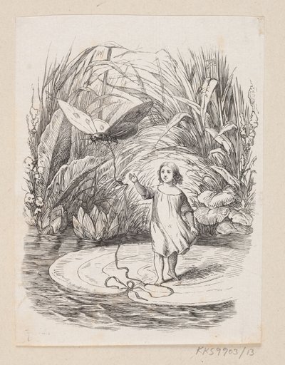 Illustrazione per "Tommelise" in H.C. Andersen, "Fiabe e Storie", Volume 1 da H.P. Hansen
