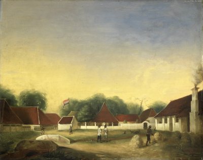 Una fabbrica di zucchero (?) a Giava da H.Th. Hesselaar