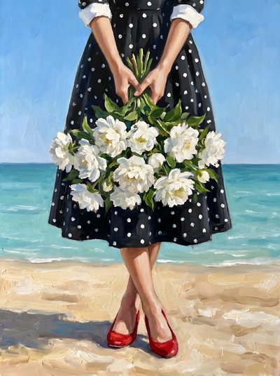 Una donna sulla spiaggia da HUGO
