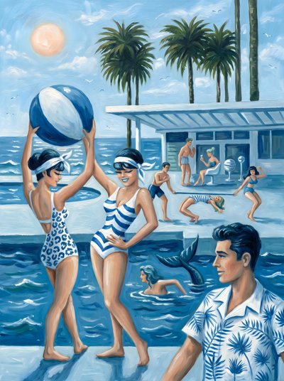 Divertimento retrò a bordo piscina da HUGO