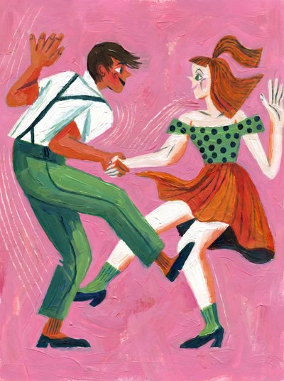 Coppia di ballerini di swing da HUGO