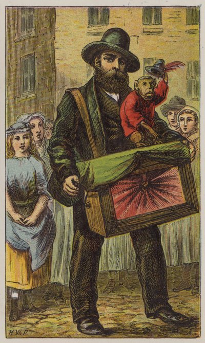 Suonatore di organetto da H.W. (after) Petherick