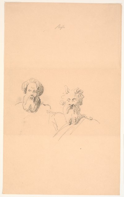 Due teste di studio barbute. Una per Mosè da H.W. Bissen