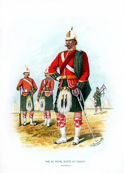 Il 5º Royal Scots del Canada, Montreal, c1890 da H. Bunnett
