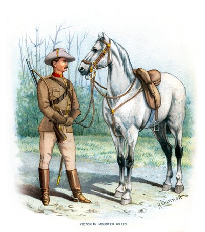 Fucilieri a cavallo vittoriani, c1890 da H. Bunnett