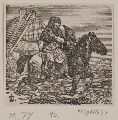 Illustrazione per "La levatrice e il troll" da H. C. Henneberg