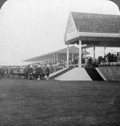 La regina Maria 1867-1953 presenta premi a un torneo militare, Delhi, India, inizio XX secolo da H. D. Girdwood