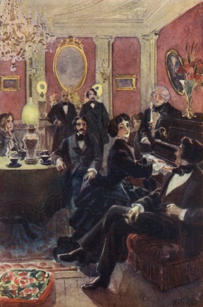 Si sedette al pianoforte e suonò le prime note di una polka da H. Delaspre