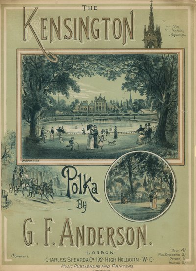 Partitura musicale per The Kensington Polka di G F Anderson da H. G. Banks