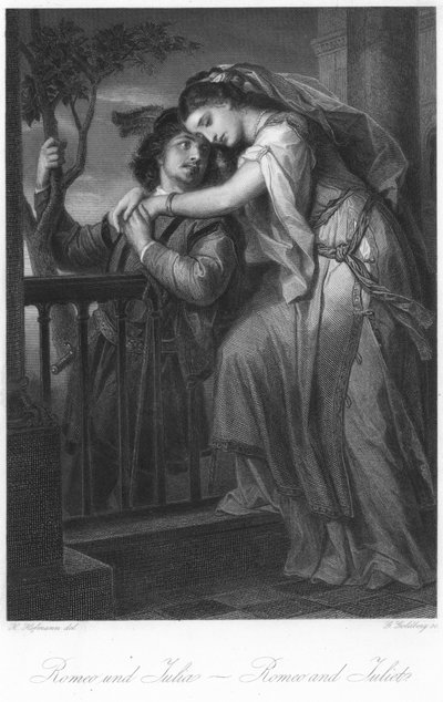 Scena del balcone da Romeo e Giulietta da H. Hofmann