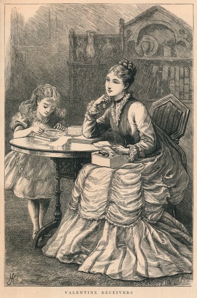 Ricevitori di San Valentino, 1875 da H. Johnson