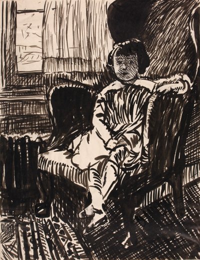 Senza titolo (Ragazza seduta su una sedia) da H. Lyman Sayen