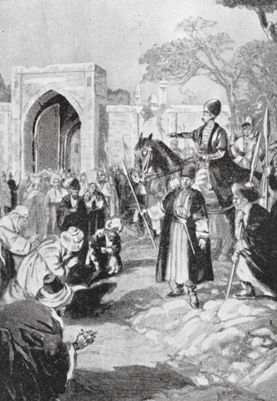 Bokhara apre il suo Cancello al Mongolo Ogodai Khan, AD 1231 da H. M. (after) Burton