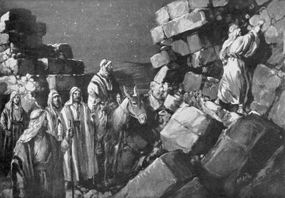 Neemia osserva le mura di Gerusalemme, 444 a.C. da H. M. (after) Burton