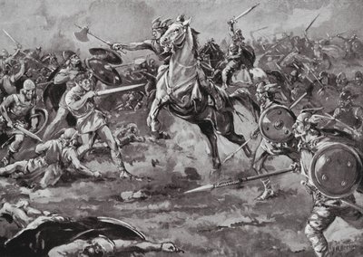 I Franchi aiutano a sconfiggere gli Unni da H. M. (after) Burton