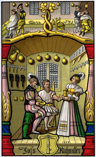 Barbiere e parruccaio da H. Moulin