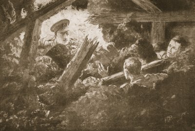 Il Secondo Tenente C.F.H. Calvert scopre e salva due uomini da una galleria mineraria crollata da H. Ripperger