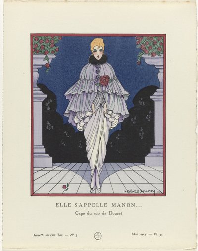 Gazette du Bon Ton, 1914 - No. 5, Pl. 45: Elle s