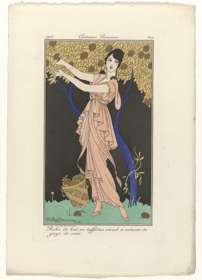 Journal des Dames et des Modes, Costumes Parisiens, 1914, No. 149: Abito da ballo da H. Robert Dammy
