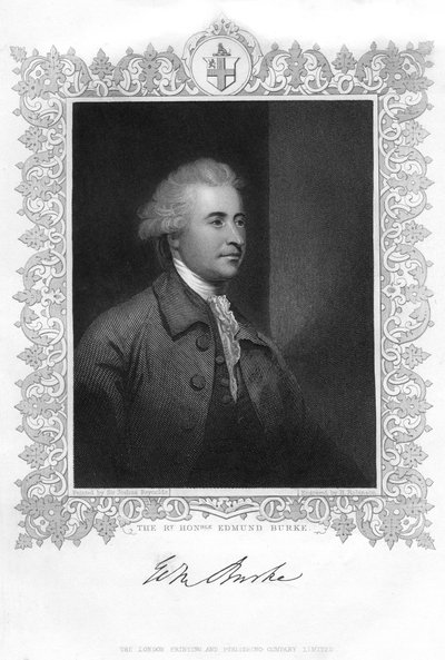 Edmund Burke, statista irlandese, autore, oratore, teorico politico e filosofo, XIX secolo da H. Robinson