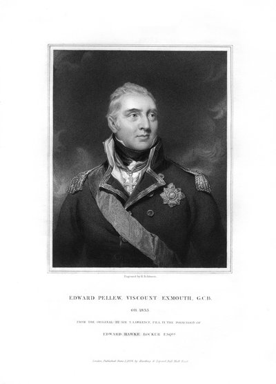 Edward Pellew, 1° Visconte Exmouth, ufficiale navale britannico, 1834 da H. Robinson
