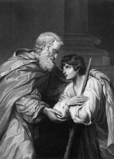 Padre, ho peccato contro il cielo...e non sono più degno di essere chiamato tuo figlio, XIX secolo da H. Robinson