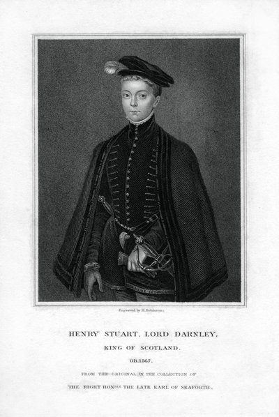 Henry Stuart, Lord Darnley, secondo marito di Maria, regina di Scozia, XIX secolo da H. Robinson