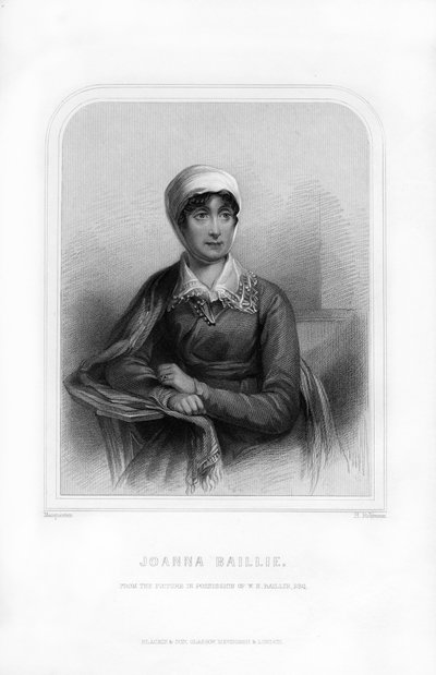 Joanna Baillie, poetessa e drammaturga scozzese, 1870 da H. Robinson
