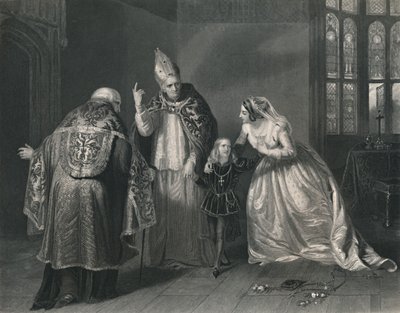 Regina Elisabetta e il Duca di York. Re Riccardo III da H. Robinson
