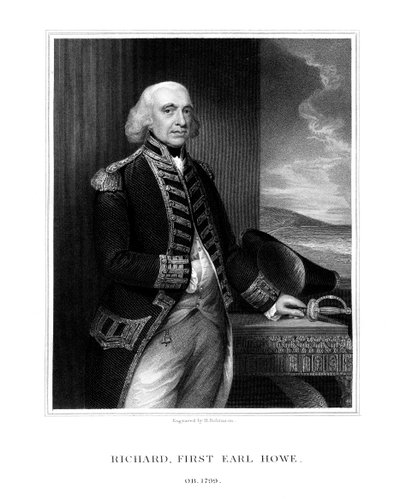 Richard Howe, 1° Conte Howe, ammiraglio britannico, 1832 da H. Robinson