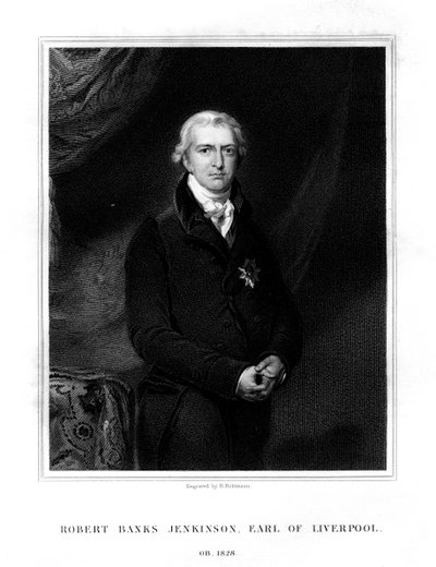 Robert Banks Jenkinson, 2° Conte di Liverpool, Primo Ministro del Regno Unito da H. Robinson