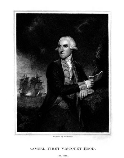Samuel Hood, 1° Visconte Hood, ammiraglio britannico, 1831 da H. Robinson