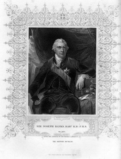 Sir Joseph Banks, naturalista, botanico e patrono della scienza inglese da H. Robinson