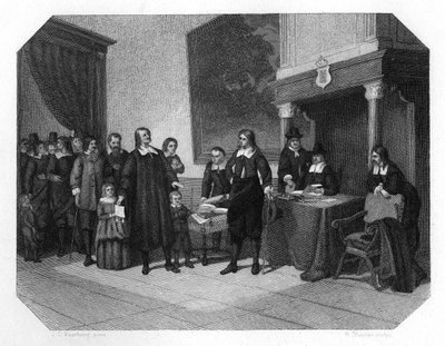 Accoglienza dei protestanti francesi ad Amsterdam, fine XVII secolo da H. Sluyter