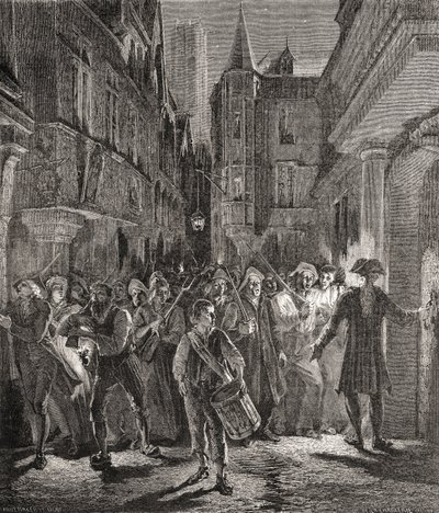 Parigi sorvegliata dal popolo, inciso da Pannemaker-Ligny da H. de la (after) Charlerie