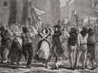 La testa della Principessa Lamballe (1749-92) esposta a Parigi, 3 settembre 1792 da H. de la Charlerie