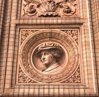 (dettaglio) della facciata della Hamburger Kunsthalle da H. v. d. Schirrmacher G. T. and Erbe A. Hude