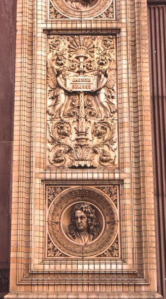 Dettaglio della facciata della Hamburger Kunsthalle da H. v. d. Schirrmacher G. T. and Erbe A. Hude