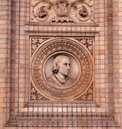 (dettaglio) della facciata della Hamburger Kunsthalle da H. v. d. Schirrmacher G. T. and Erbe A. Hude