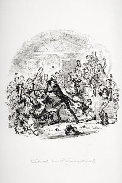 Illustrazione per Nicholas Nickleby di Charles Dickens da Hablot Knight (1815 92) Browne
