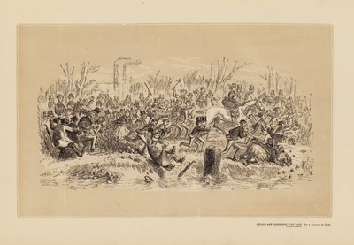 Regata Oxford e Cambridge, n. 4, Una corsa sulle rive durante la gara da Hablot Knight (1815 92) Browne